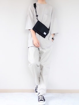 「LEVENDIS（レベンディス）のアイテム（バッグ）」を使った、あっ君さん（メンズ・178cm）の夏コーディネート