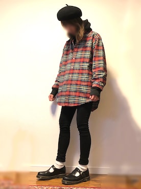 「平成最後のWEARISTAセンバツ」｜「アイテム（ハンチング/ベレー帽）」を使った、sakuraさん（レディース・163cm）の春コーディネート