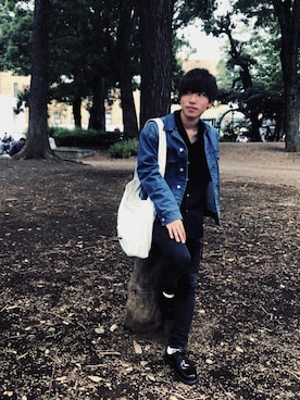 「Daniel Wellington」｜「アイテム（デニムジャケット）」を使った、りょーさん（メンズ・166cm）の夏コーディネート