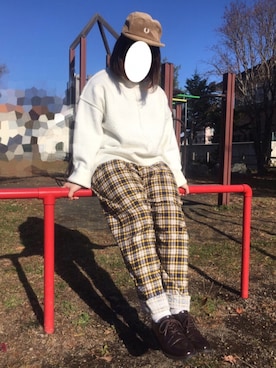 「コーデュロイキャップ」｜38さん（レディース・154cm）の秋コーディネート