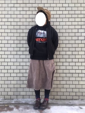 「URBAN RESEARCH（アーバンリサーチ）のアイテム（MA-1）」を使った、38さん（レディース・154cm）の冬コーディネート