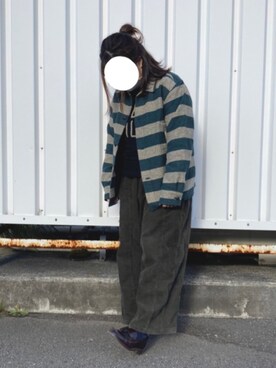 「パイル」｜「アイテム（ジャケット/アウター）」を使った、38さん（レディース・154cm）の秋コーディネート