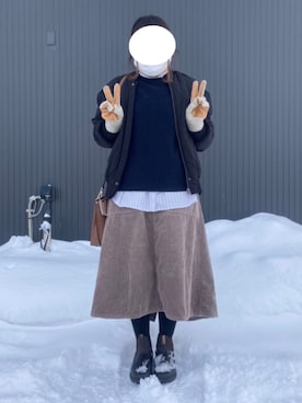 「Blundstone（ブランドストーン）のBlundstone/ブランドストーン　ｻｲﾄﾞｺﾞｱﾌﾞｰﾂ Men's（ブーツ）」を使った、38さん（レディース・154cm）の冬コーディネート
