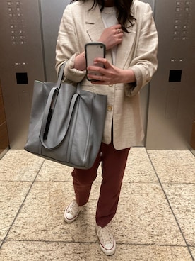 「MOUSSY（マウジー）のアイテム（テーラードジャケット）」を使った、はるさん（レディース・158cm）の秋コーディネート