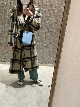 「Mila Owen」｜「アイテム（チェスターコート）」を使った、はるさん（レディース・158cm）の冬コーディネート