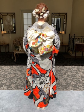 「総絞り」｜はるさん（レディース・158cm）の冬コーディネート