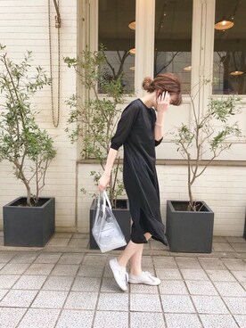 シアーレイヤードワンピースを使った人気ファッションコーディネート Wear