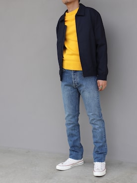 「A.P.C.（アーペーセー）のアイテム（ジャケット/アウター）」を使った、Haruki Horikawaさん（メンズ・173cm・20代）の春コーディネート