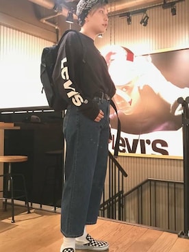 「Levi's（リーバイス）のアイテム（バッグ）」を使った、リーバイス STAFF WOMENさん（レディース・165cm）の夏コーディネート