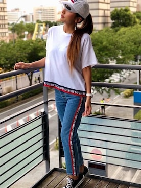 「501（ゴーマルイチ）のアイテム」を使った、リーバイス STAFF WOMENさん（レディース・165cm）の夏コーディネート