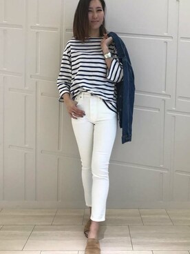 リーバイス STAFF WOMENさんの（501(R) Skinny | ゴーマルイチスキニー）を使ったコーディネート