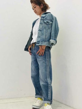 「Levi's Made & Crafted（リーバイスメイドアンドクラフテッド）のアイテム」を使った、リーバイス STAFF WOMENさん（レディース・152cm）の夏コーディネート
