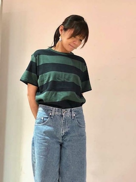 「SILVER TAB（シルバータブ）のアイテム」を使った、リーバイス STAFF WOMENさん（レディース・166cm）の夏コーディネート
