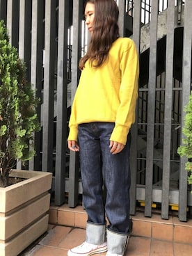「701」｜リーバイス STAFF WOMENさん（レディース・162cm）の秋コーディネート