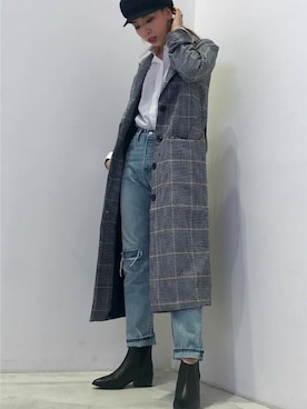 「Levi's（リーバイス）のアイテム（チェスターコート）」を使った、リーバイス STAFF WOMENさん（レディース・166cm）の秋コーディネート