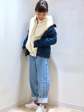 「SILVER TAB（シルバータブ）のアイテム」を使った、リーバイス STAFF WOMENさん（レディース・163cm）の秋コーディネート