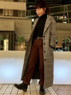 「Levi's（リーバイス）のアイテム（チェスターコート）」を使った、リーバイス STAFF WOMENさん（レディース・158cm）の秋コーディネート