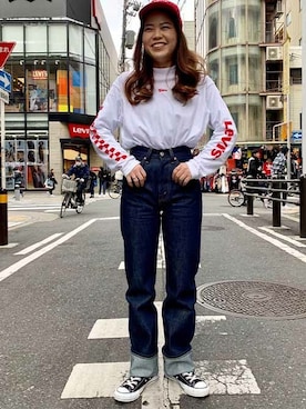 「701」｜リーバイス STAFF WOMENさん（レディース・155cm）の春コーディネート