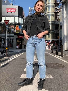 「Levi's Made & Crafted（リーバイスメイドアンドクラフテッド）のアイテム」を使った、リーバイス STAFF WOMENさん（レディース・168cm）の春コーディネート