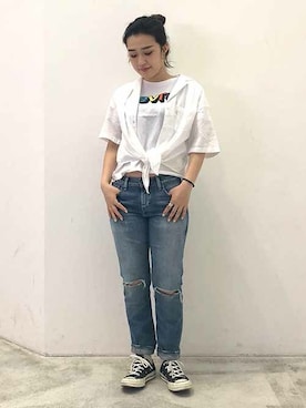 「Levi's Made & Crafted（リーバイスメイドアンドクラフテッド）のアイテム」を使った、リーバイス STAFF WOMENさん（レディース・156cm）の春コーディネート