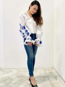 「アイレット」｜リーバイス STAFF WOMENさん（レディース・156cm）の夏コーディネート