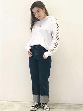 「Levi's Made & Crafted（リーバイスメイドアンドクラフテッド）のアイテム」を使った、リーバイス STAFF WOMENさん（レディース・158cm）の夏コーディネート