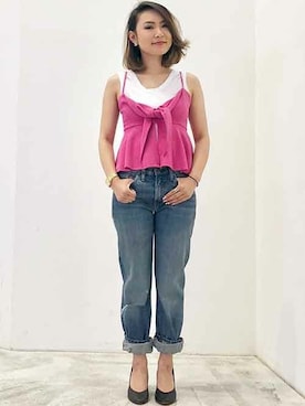 「Levi's Made & Crafted（リーバイスメイドアンドクラフテッド）のアイテム」を使った、リーバイス STAFF WOMENさん（レディース・158cm）の夏コーディネート