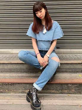 「made in japan」｜リーバイス STAFF WOMENさん（レディース・166cm）の夏コーディネート