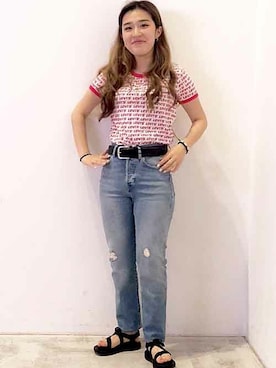 「Levi's Made & Crafted（リーバイスメイドアンドクラフテッド）のアイテム」を使った、リーバイス STAFF WOMENさん（レディース・156cm）の夏コーディネート
