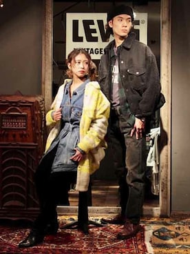 リーバイス STAFF WOMENさん（レディース・154cm）の冬コーディネート