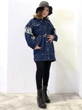 「Levi's Made & Crafted（リーバイスメイドアンドクラフテッド）のアイテム」を使った、リーバイス STAFF WOMENさん（レディース・156cm）の冬コーディネート