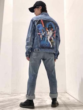 「Levi's（リーバイス）のアイテム（帽子）」を使った、リーバイス STAFF WOMENさん（レディース・158cm）の冬コーディネート