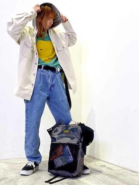 「Levi's Made & Crafted（リーバイスメイドアンドクラフテッド）のアイテム」を使った、リーバイス STAFF WOMENさん（レディース・161cm）の冬コーディネート