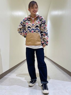 「Levi's（リーバイス）のアイテム（ブルゾン）」を使った、リーバイス STAFF WOMENさん（レディース・153cm）の秋コーディネート