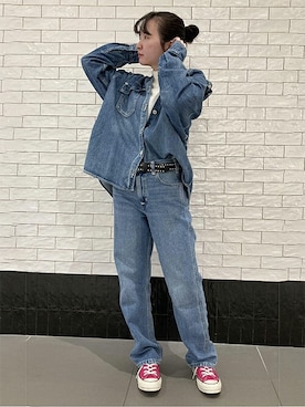 「Levi's RED（リーバイスレッド）のアイテム」を使った、リーバイス STAFF WOMENさん（レディース・156cm）の冬コーディネート