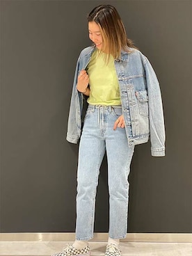 「リーバイス」｜リーバイス STAFF WOMENさん（レディース・161cm）の春コーディネート