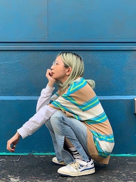 「リーバイス」｜リーバイス STAFF WOMENさん（レディース・155cm）の春コーディネート