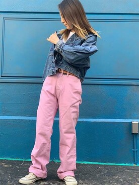 「リーバイス」｜リーバイス STAFF WOMENさん（レディース・157cm）の春コーディネート