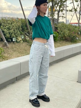 「リーバイス」｜リーバイス STAFF WOMENさん（レディース・168cm）の春コーディネート