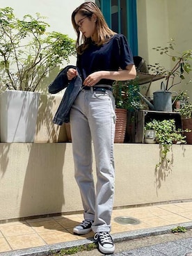 「リーバイス」｜リーバイス STAFF WOMENさん（レディース・163cm）の春コーディネート