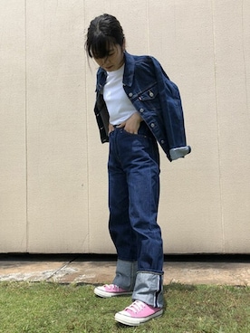 「リーバイス」｜リーバイス STAFF WOMENさん（レディース・153cm）の夏コーディネート