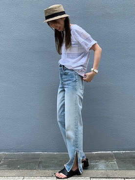 「リーバイス」｜リーバイス STAFF WOMENさん（レディース・161cm）の夏コーディネート