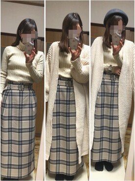 「Daniel Wellington（ダニエルウェリントン）の【Daniel Wellington】レザーバンド３６ＭＭ（アナログ腕時計）」を使った、na*さん（レディース・154cm）の冬コーディネート