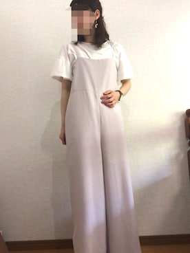 「Simplicite（サンプリシテ）のアイテム（オールインワン・サロペット）」を使った、na*さん（レディース・155cm）の夏コーディネート