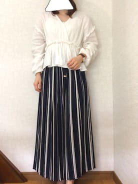 「Daniel Wellington（ダニエルウェリントン）の【Daniel Wellington】レザーバンド３６ＭＭ（アナログ腕時計）」を使った、na*さん（レディース・155cm）の夏コーディネート