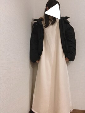 「fifth（フィフス）の中綿ショートダウンコート（ダウンジャケット/コート）」を使った、na*さん（レディース・154cm）の冬コーディネート