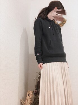 「fifth（フィフス）のプリーツスエードロングスカート（スカート）」を使った、na*さん（レディース・154cm）の春コーディネート