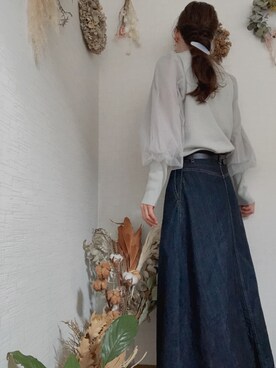 Gu ジーユー のデニムスカートを使った人気ファッションコーディネート Wear