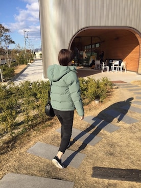 「ザノースフェイス」｜「アイテム（スウェット）」を使った、yuiiiiiiさん（レディース・154cm）の冬コーディネート