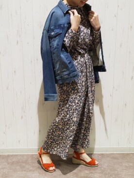 「Te chichi（テチチ）のアイテム（デニムジャケット）」を使った、Misakiさん（レディース・150cm）の夏コーディネート